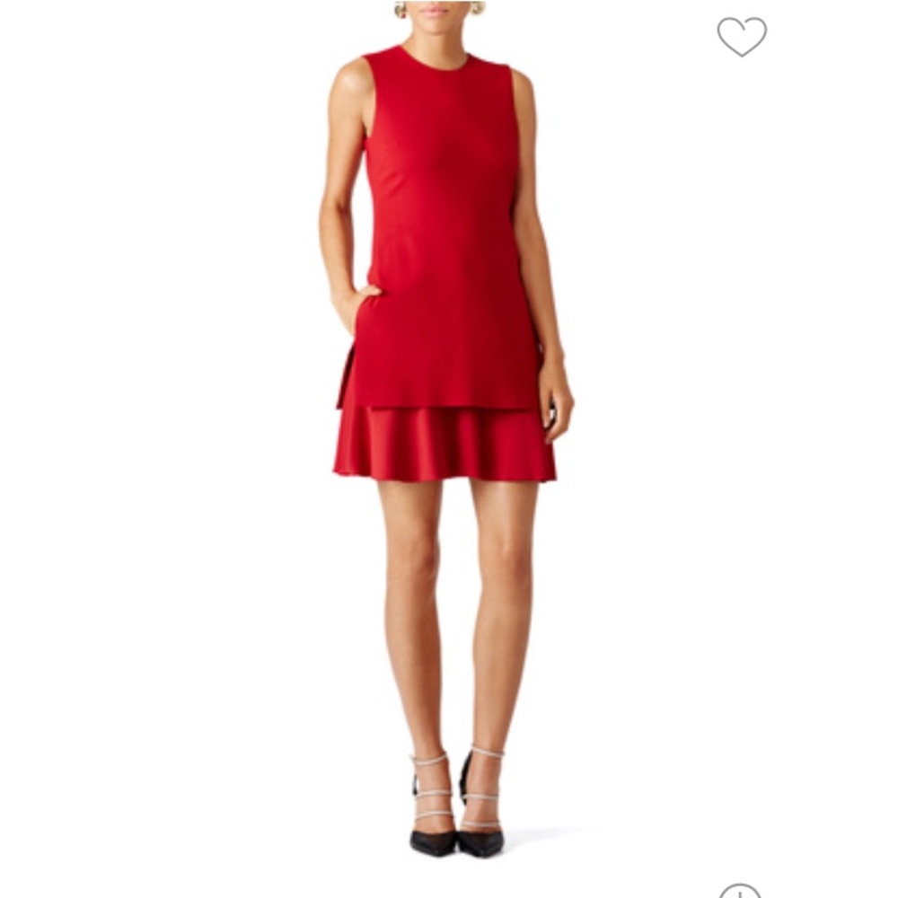 Theory Red Malkan Dress